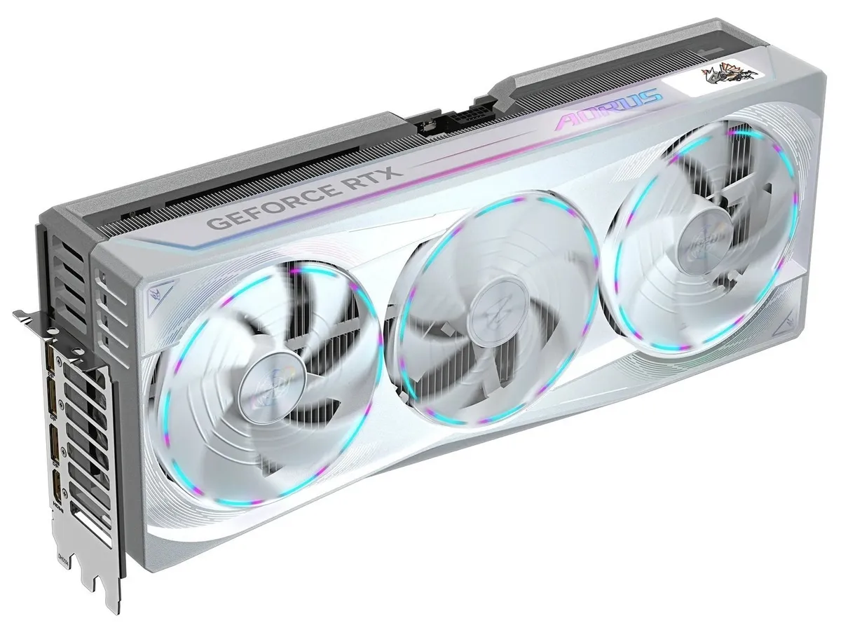 Відеокарта GF RTX 5090 32GB GDDR7 Aorus Master Ice Gigabyte (GV-N5090AORUSM ICE-32GD) - мініатюра 3