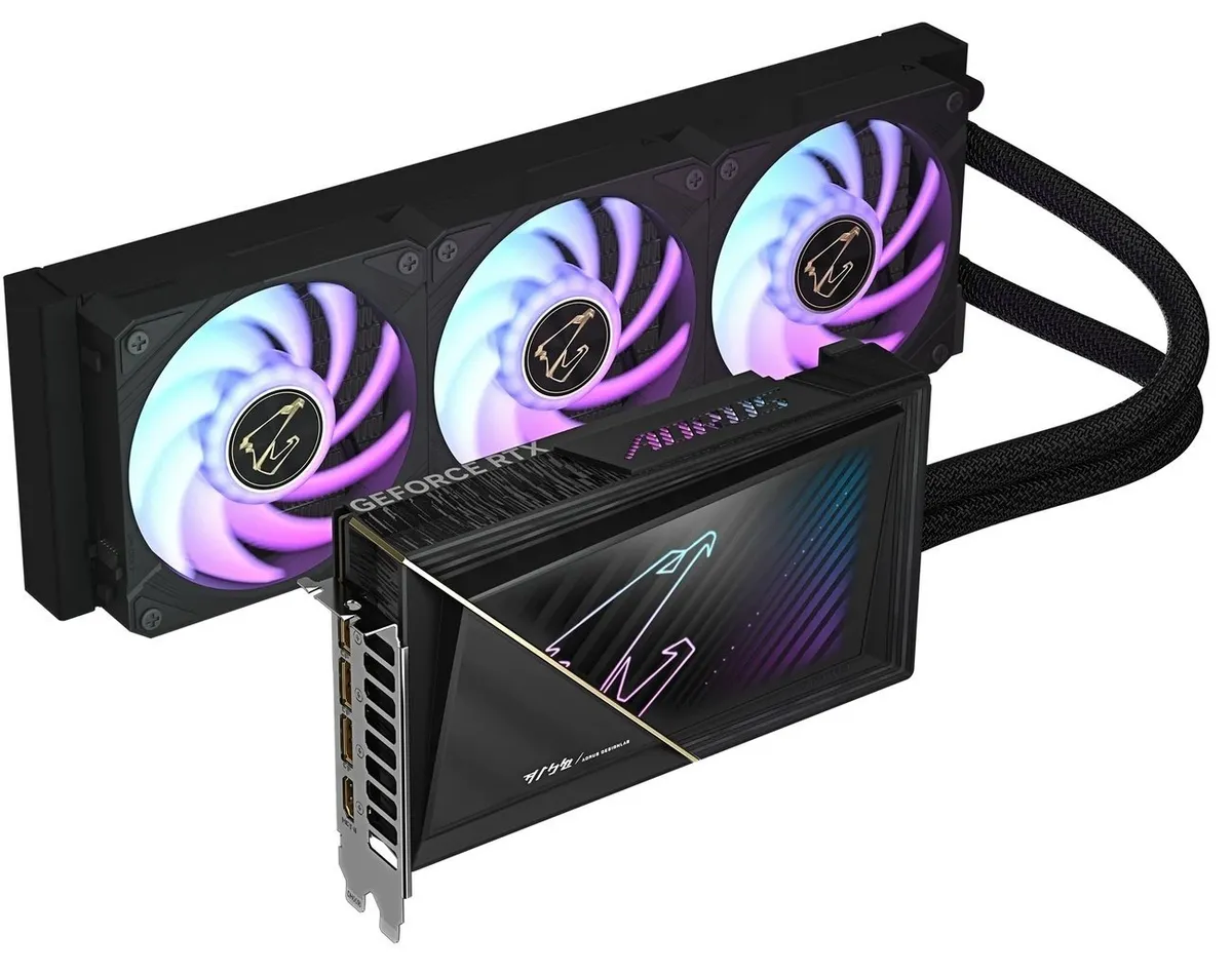 Відеокарта GF RTX 5080 16GB GDDR7 Aorus Xtreme Waterforce Gigabyte (GV-N5080AORUSX W-16GD) - мініатюра 2