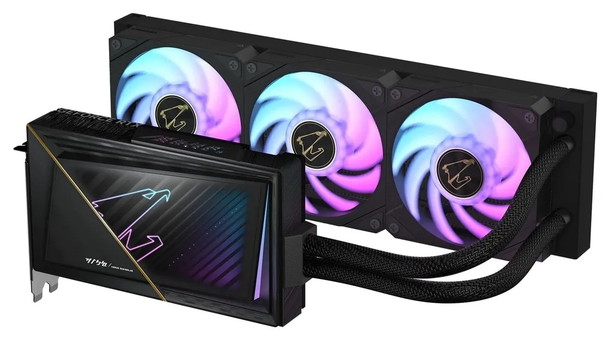 Відеокарта GF RTX 5080 16GB GDDR7 Aorus Xtreme Waterforce Gigabyte (GV-N5080AORUSX W-16GD) - мініатюра 3