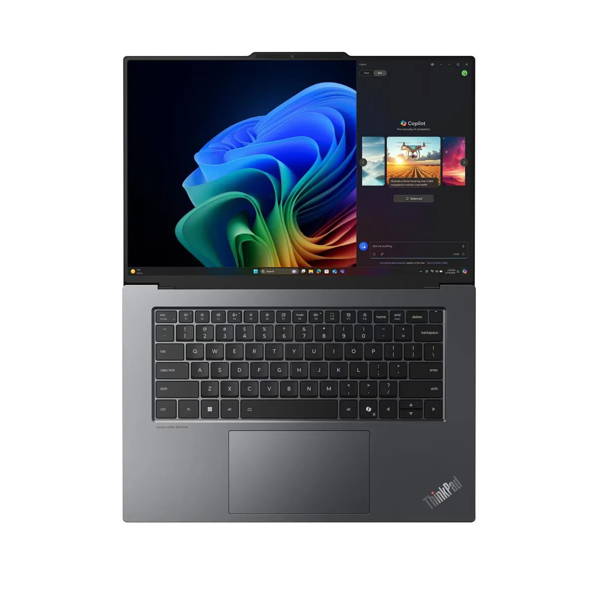 Ноутбук Lenovo ThinkPad X9-15 Gen 1 (21Q6001URA) Grey - мініатюра 2