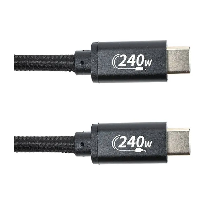 Кабель San Guan USB Type-C - USB Type-C (M/M) PD 240W, 3 м, Black (CA914128) - зображення 1