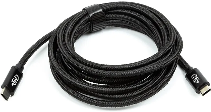 Кабель San Guan USB Type-C - USB Type-C (M/M) PD 240W, 3 м, Black (CA914128) - мініатюра 2
