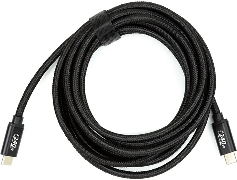 Кабель San Guan USB Type-C - USB Type-C (M/M) PD 240W, 3 м, Black (CA914128) - мініатюра 3