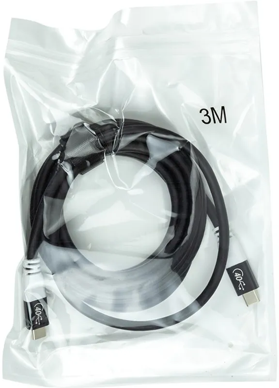 Кабель San Guan USB Type-C - USB Type-C (M/M) PD 100W, 40Gbps, 3 м Black (CA914135) - мініатюра 4