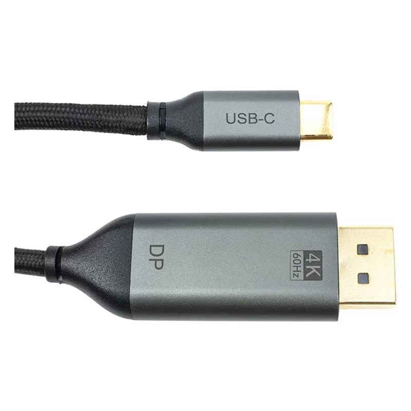 Кабель Cabletime USB Type-C - DisplayPort (M/M), 4K, Ultra HD, 1.8м, V1.2, Black (CA913305) - зображення 1