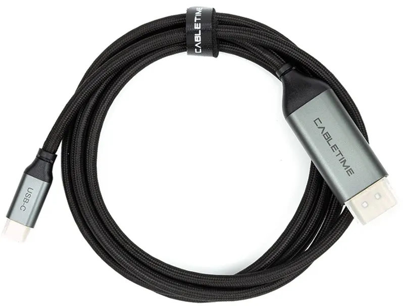 Кабель Cabletime USB Type-C - DisplayPort (M/M), 4K, Ultra HD, 1.8м, V1.2, Black (CA913305) - мініатюра 2