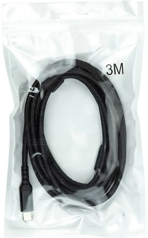 Кабель San Guan USB Type-C - USB Type-C (M/M) PD 60W, 3 м, Black (CA914104) - мініатюра 4