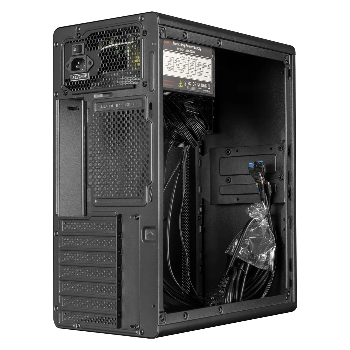 Корпус Prologix E127 500W Black - мініатюра 4