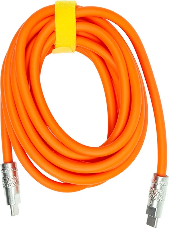 Кабель PowerPlant USB Type-C - USB Type-C (M/M) PD 120W, 3 м, Orange (CA913923) - мініатюра 2