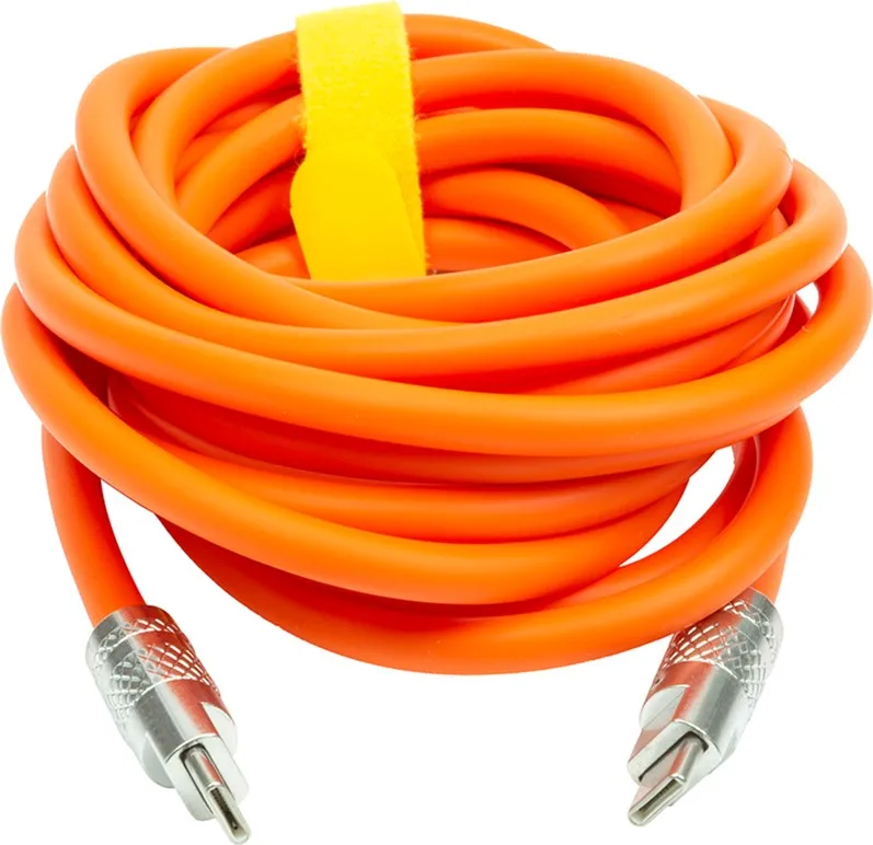 Кабель PowerPlant USB Type-C - USB Type-C (M/M) PD 120W, 3 м, Orange (CA913923) - мініатюра 3