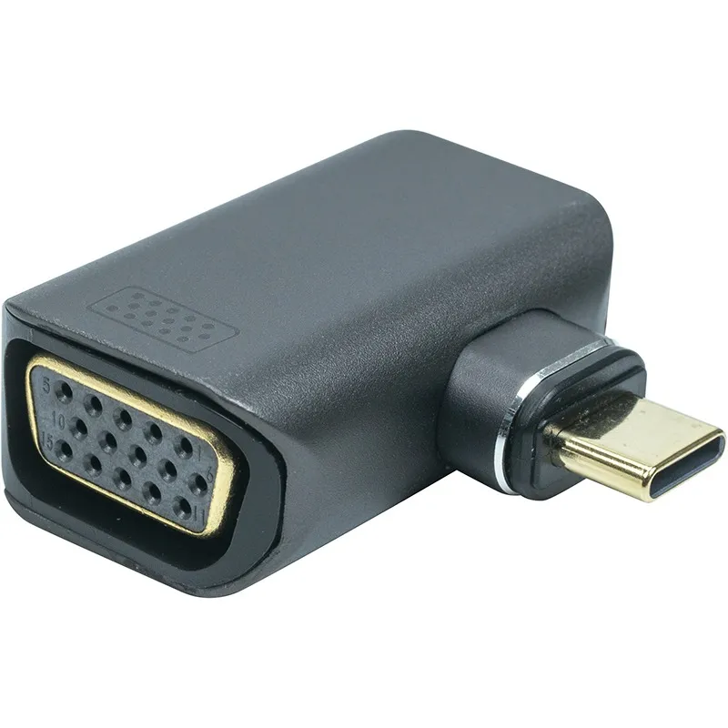 Адаптер PowerPlant USB Type-C - VGA (M/F) Black (CA914289) - зображення 1