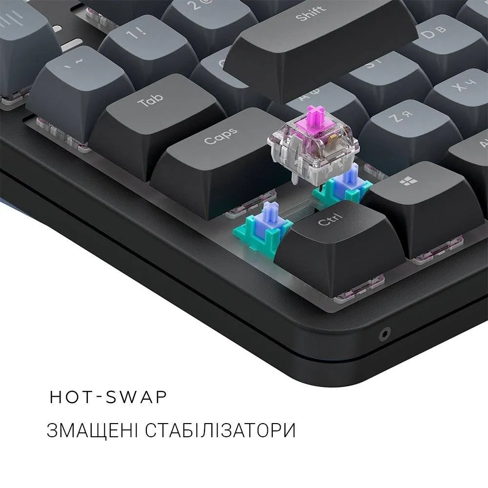 Клавіатура Dark Project ALU87 Midnight Black (DPKB_MIDNIGHT_87_ANSI_UA) - мініатюра 8
