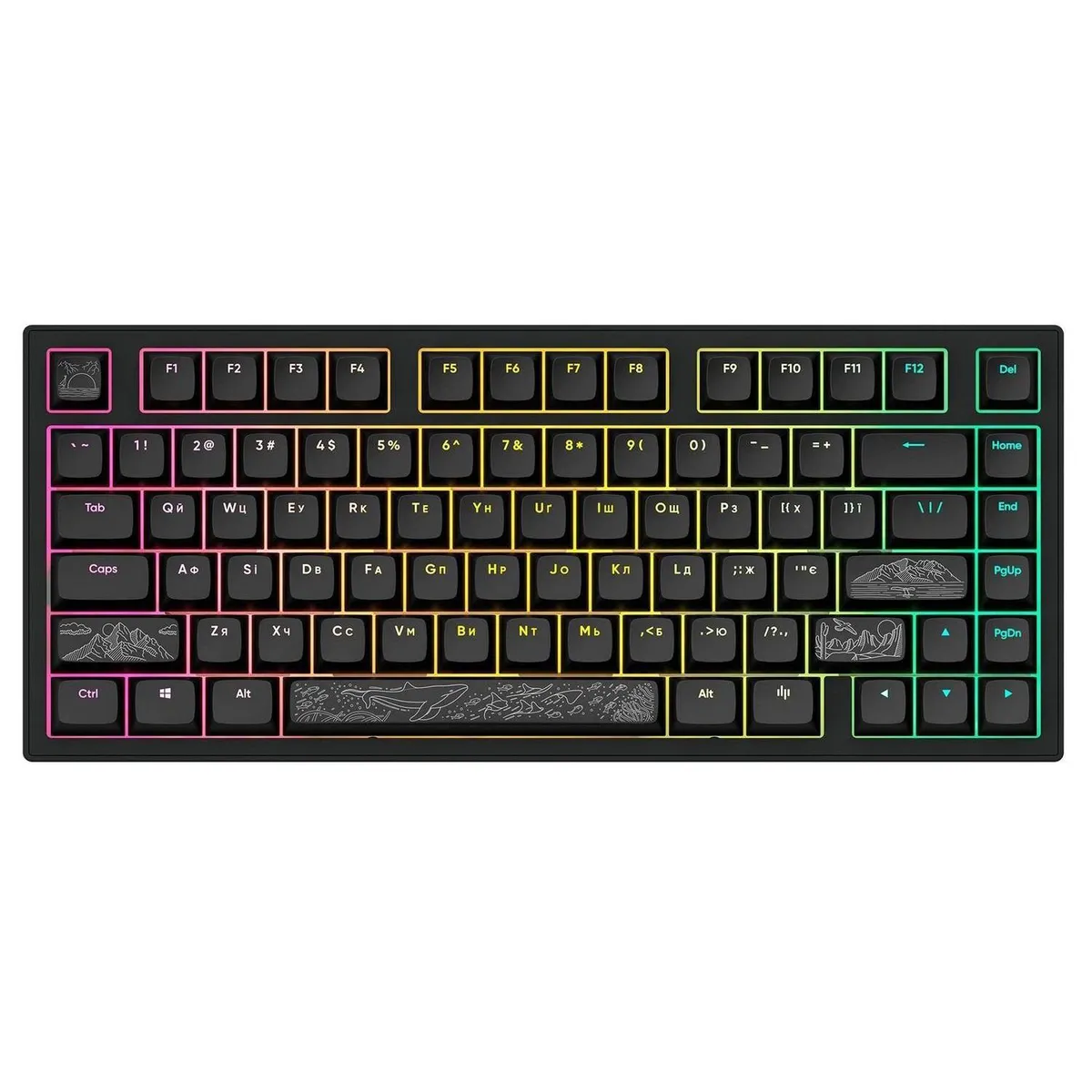 Клавіатура Dark Project ALU81 Terra Nostra Black (DPKB_NOSTRA_81_ANSI_BLACK_UA) - зображення 1