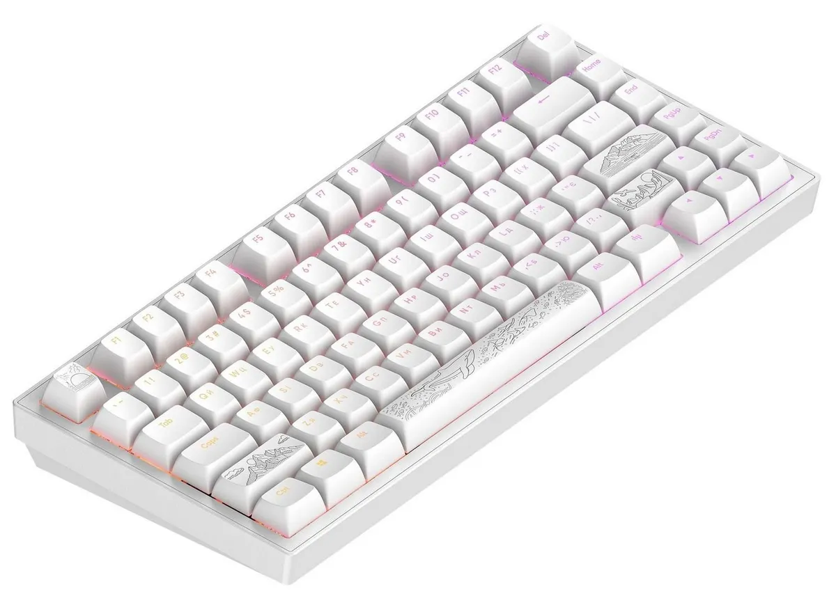 Клавіатура Dark Project ALU81 Terra Nostra White (DPKB_NOSTRA_81_ANSI_WHITE_UA) - мініатюра 4