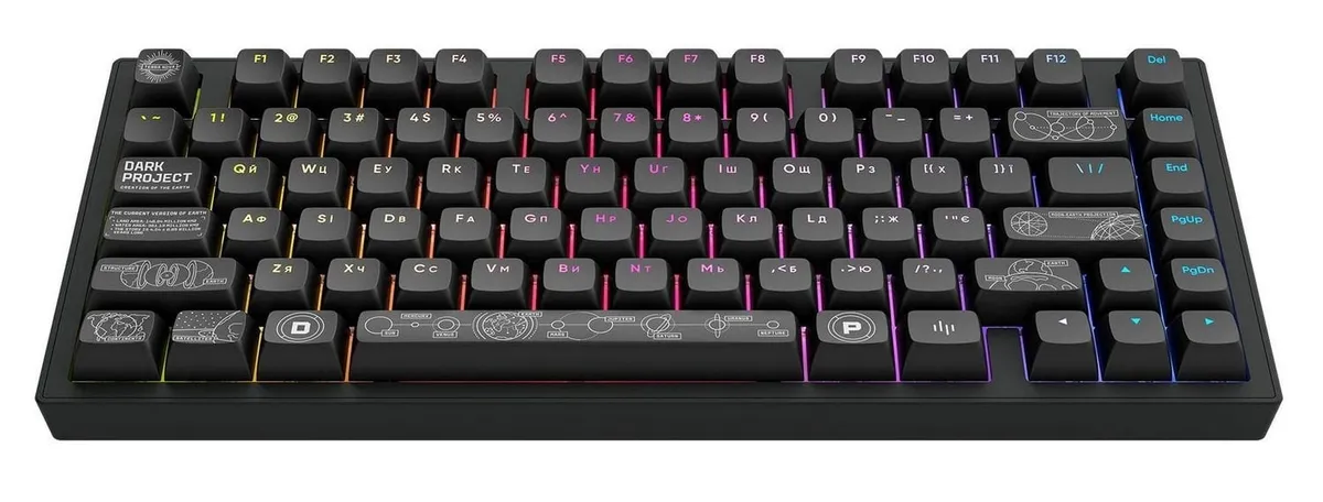 Клавіатура Dark Project ALU81 Terra Nova Black (DPKB_NOVA_81_ANSI_BLACK_UA) - мініатюра 2