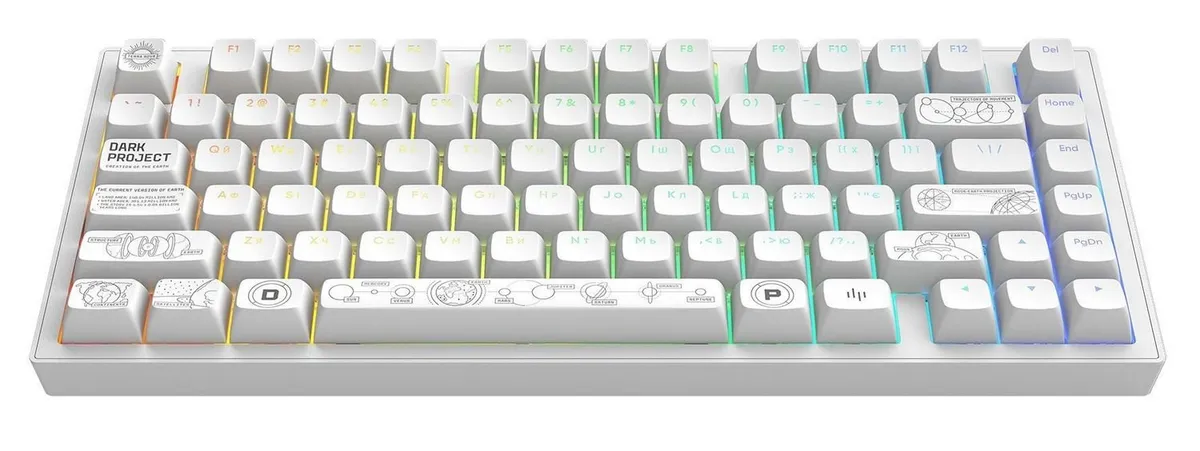 Клавіатура Dark Project ALU81 Terra Nova White (DPKB_NOVA_81_ANSI_WHITE_UA) - мініатюра 2