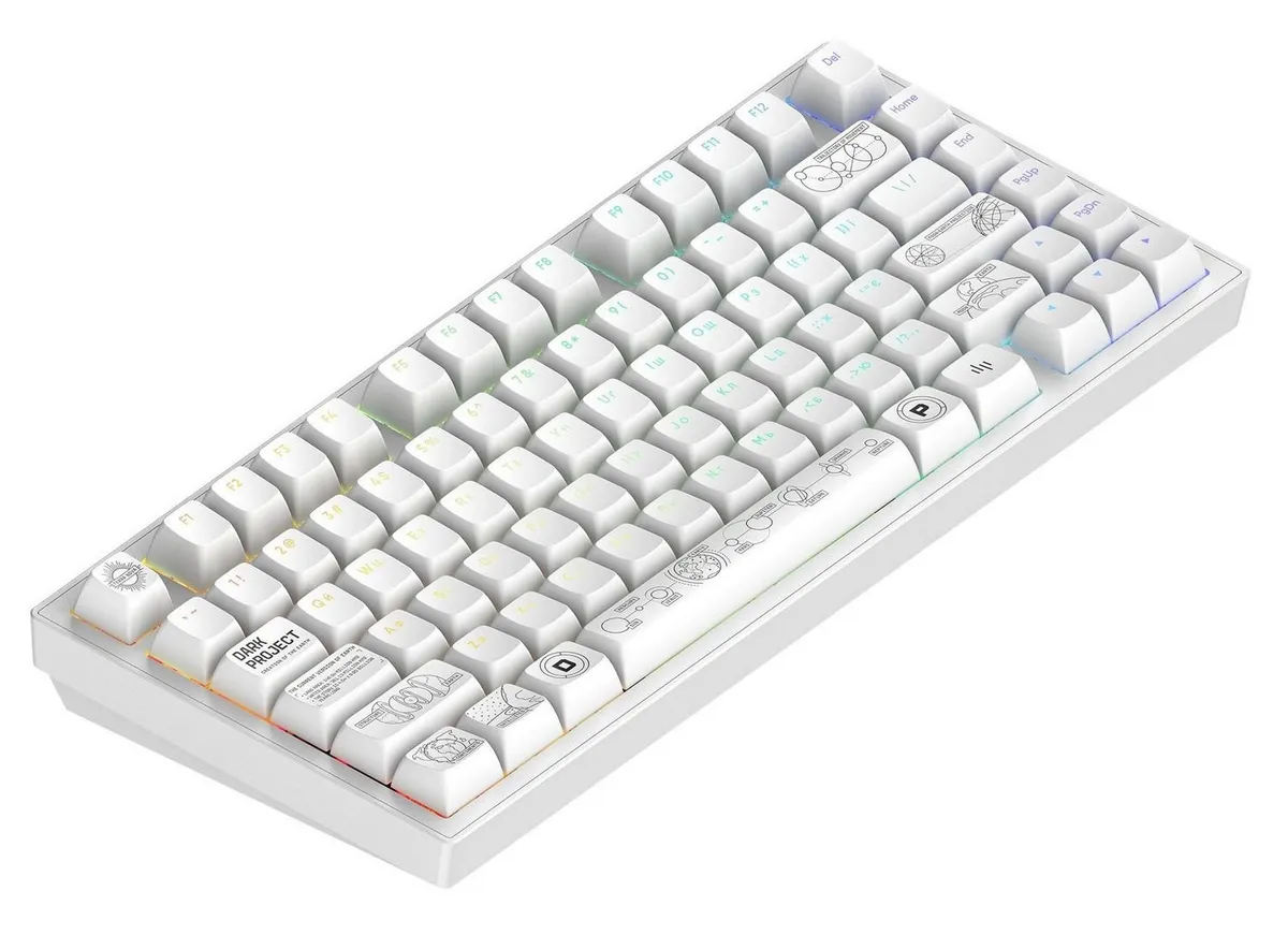 Клавіатура Dark Project ALU81 Terra Nova White (DPKB_NOVA_81_ANSI_WHITE_UA) - мініатюра 4