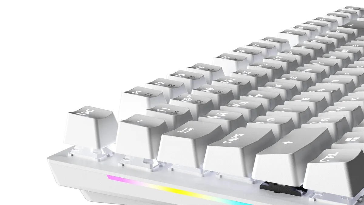 Дротова механічна клавіатура GamePro Genesis Joker (MK124W) 87% Red switches - мініатюра 5