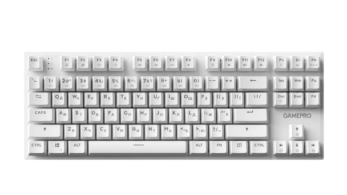 Дротова механічна клавіатура GamePro Genesis Joker (MK124W) 87% Red switches - мініатюра 7