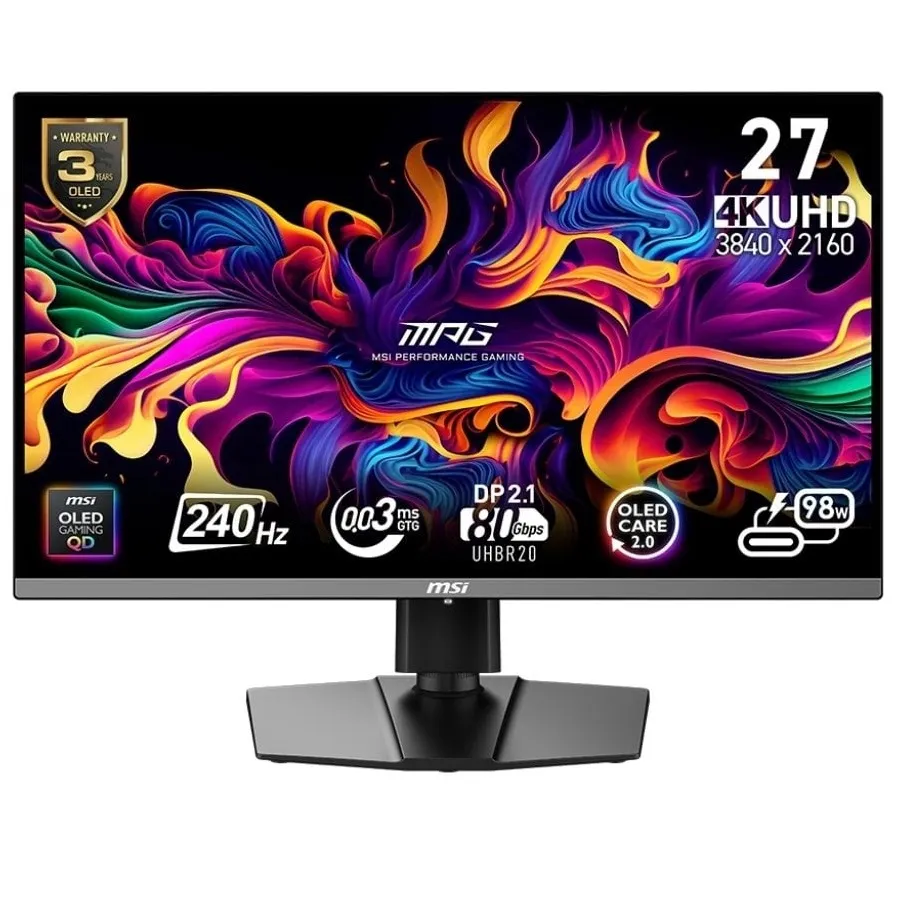 Монітор MSI 26.5" MPG 272URX QD-OLED Black 240Hz - зображення 1