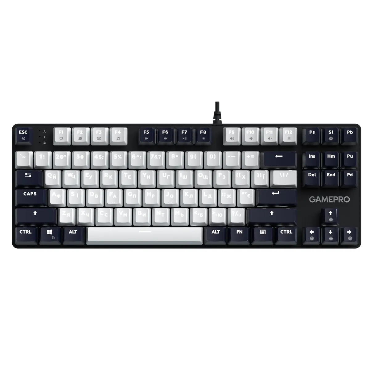 Дротова механічна клавіатура GamePro Genesis Metallic (MK110B) 87% Red switches - зображення 1