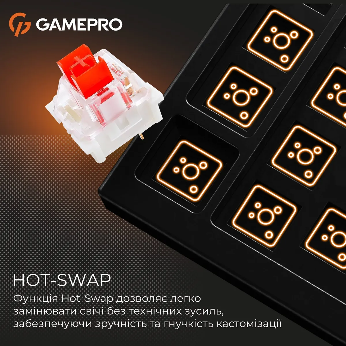 Дротова механічна клавіатура GamePro Genesis Metallic (MK110B) 87% Red switches - мініатюра 12