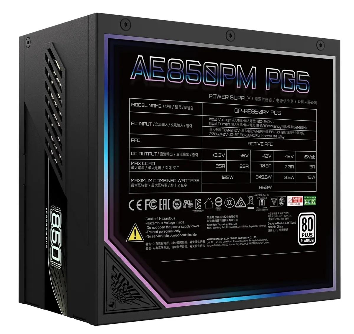 Блок живлення Gigabyte GP-AE850PM PG5 850W - мініатюра 5