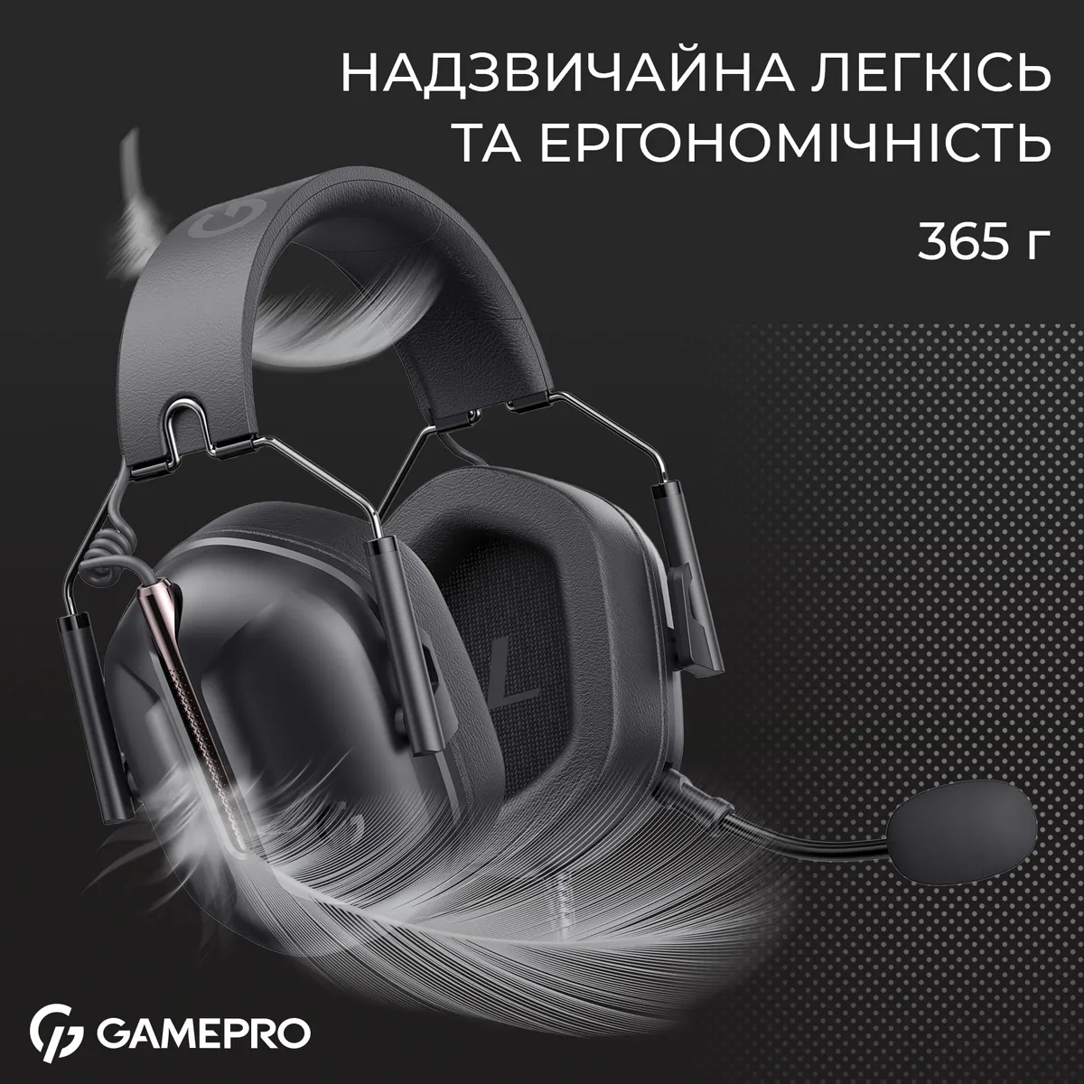 Ігрова гарнітура GamePro Genesis Hunter (HS1350B) - мініатюра 10