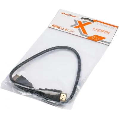 Кабель мультимедійний HDMI to HDMI 0.5m Maxxter (V-HDMI4-0.5M) - мініатюра 2