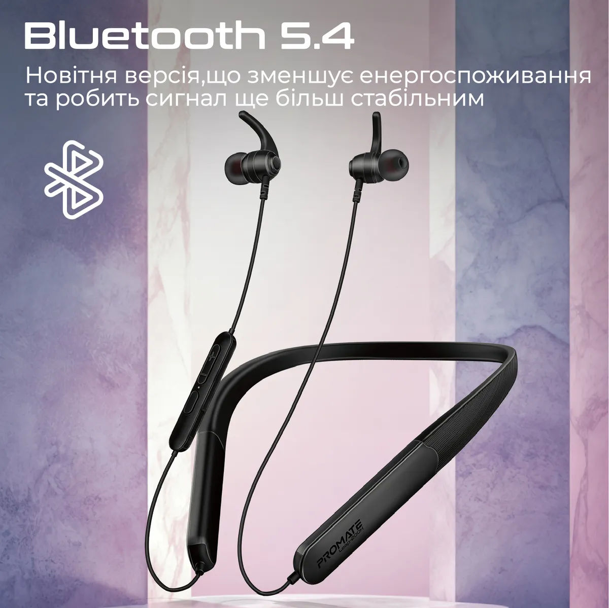 Bluetooth-гарнітура Promate Leap-200h Black - мініатюра 3