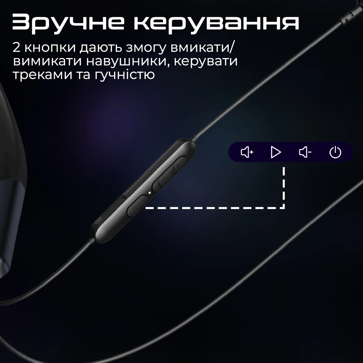 Bluetooth-гарнітура Promate Leap-200h Black - мініатюра 7