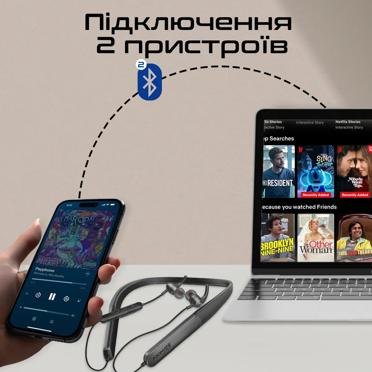 Bluetooth-гарнітура Promate Leap-200h Black - мініатюра 8