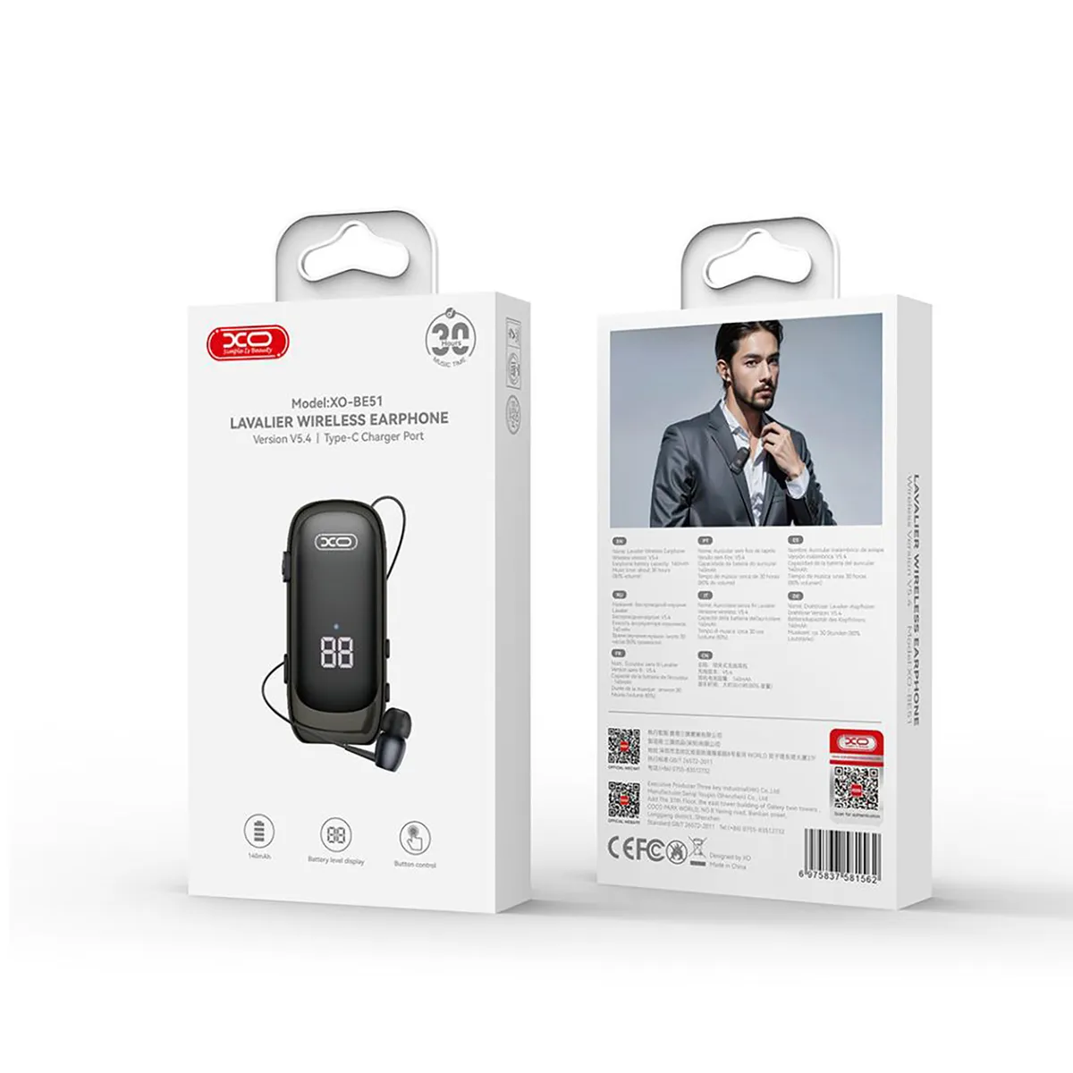 Bluetooth-гарнітура XO BE51 Black - мініатюра 5