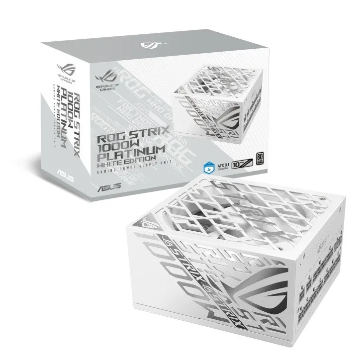 Блок живлення Asus ROG Strix 1000W Platinum White Edition (90YE00W4-B0NA00) - мініатюра 8