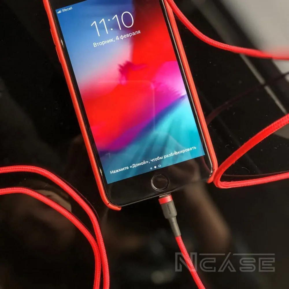 Кабель Baseus Cafule Micro USB 2.4A (1m) (red) - мініатюра 4