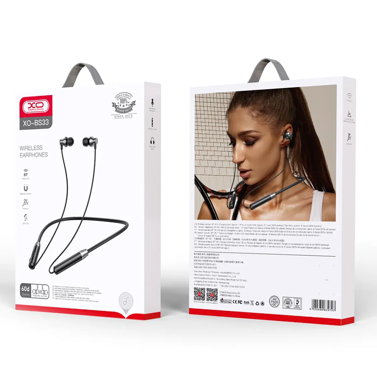 Bluetooth-гарнітура XO BS33 Black  - мініатюра 6
