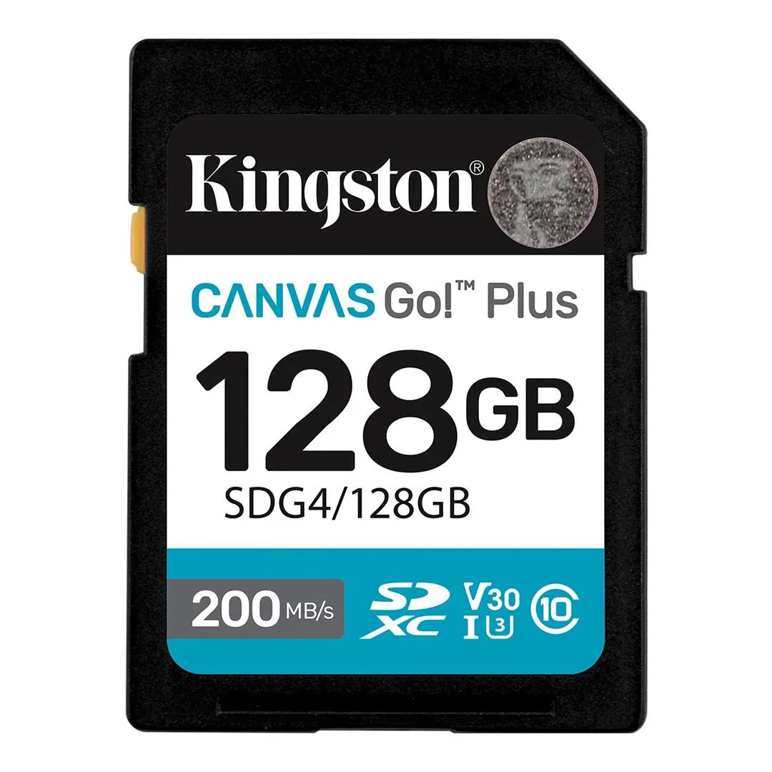 Карта пам`ятi SDXC 128GB UHS-I/U3 Class 10 Kingston Canvas Go! Plus R200/W200MB/s (SDG4/128GB) - зображення 1