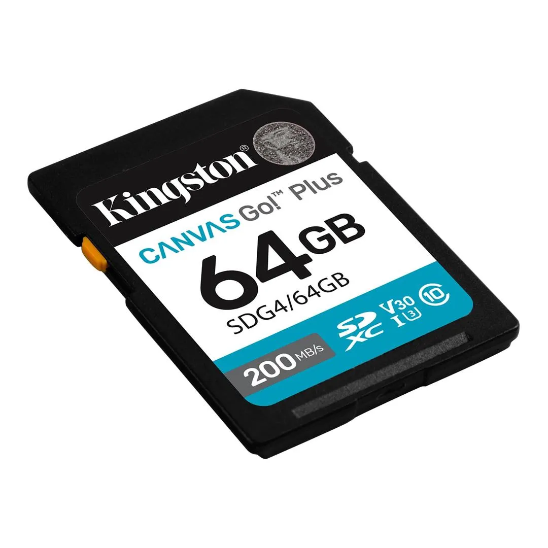 Карта пам`ятi SDXC  64GB UHS-I/U3 Class 10 Kingston Canvas Go! Plus R200/W200MB/s (SDG4/64GB) - мініатюра 2