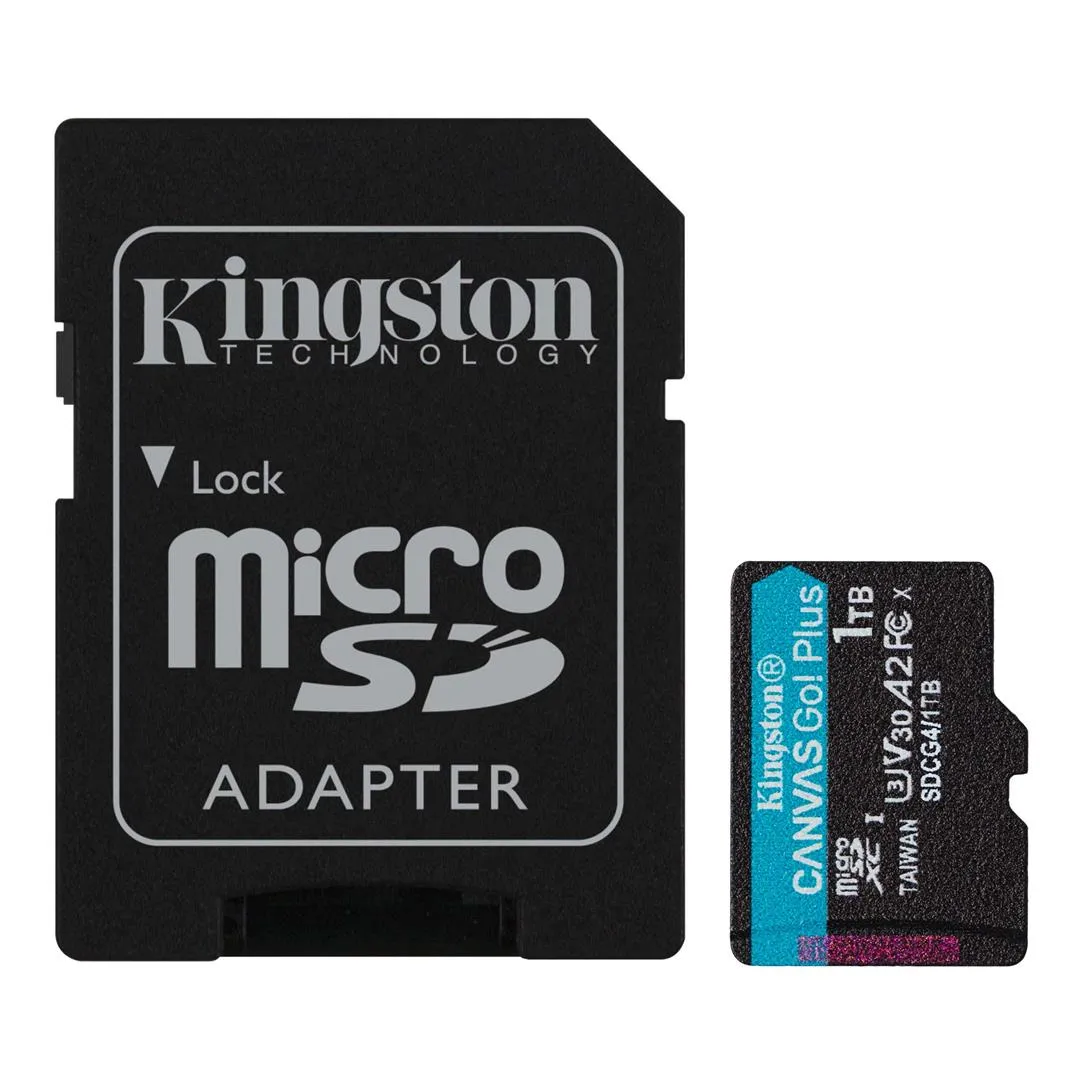 Карта пам`яті MicroSDXC 1TB UHS-I/U3 Class 10 Kingston Canvas Go! Plus R200/W160MB/s + SD-адаптер (SDCG4/1TB) - зображення 1