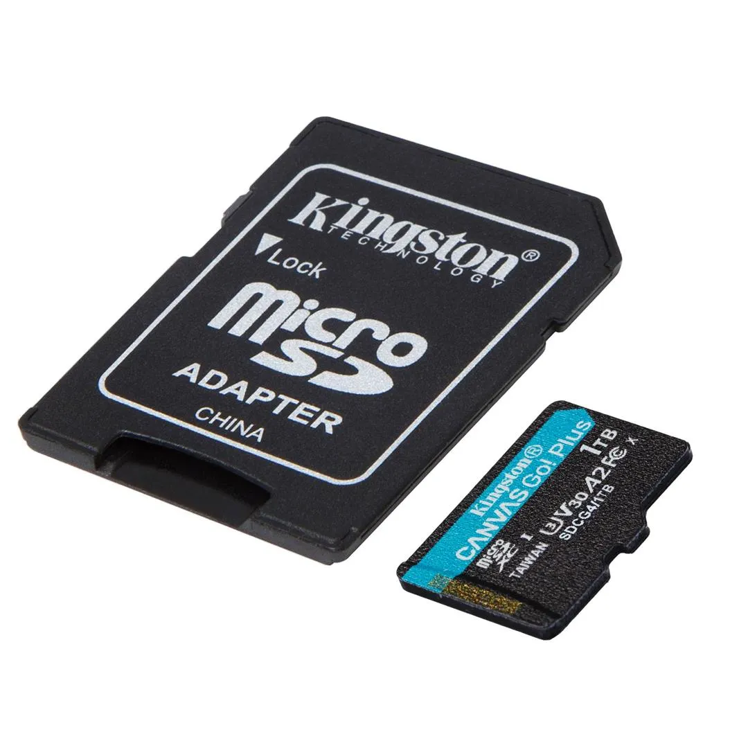 Карта пам`яті MicroSDXC 1TB UHS-I/U3 Class 10 Kingston Canvas Go! Plus R200/W160MB/s + SD-адаптер (SDCG4/1TB) - мініатюра 2