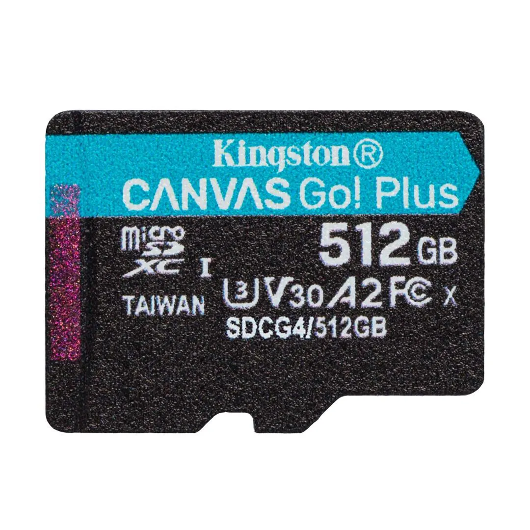 Карта пам`яті MicroSDXC  512GB UHS-I/U3 Class 10 Kingston Canvas Go! Plus R200/W160MB/s (SDCG4/512GBSP) - зображення 1
