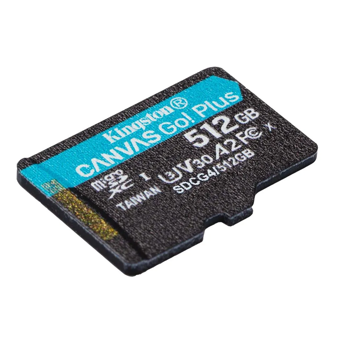 Карта пам`яті MicroSDXC  512GB UHS-I/U3 Class 10 Kingston Canvas Go! Plus R200/W160MB/s (SDCG4/512GBSP) - мініатюра 2