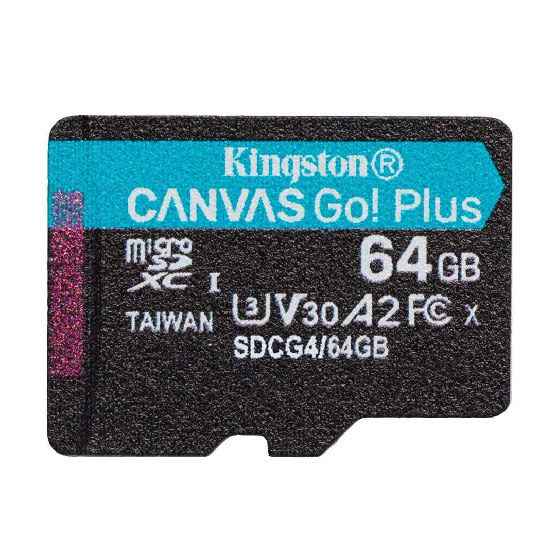 Карта пам`яті MicroSDXC  64GB UHS-I/U3 Class 10 Kingston Canvas Go! Plus R200/W200MB/s (SDCG4/64GBSP) - зображення 1