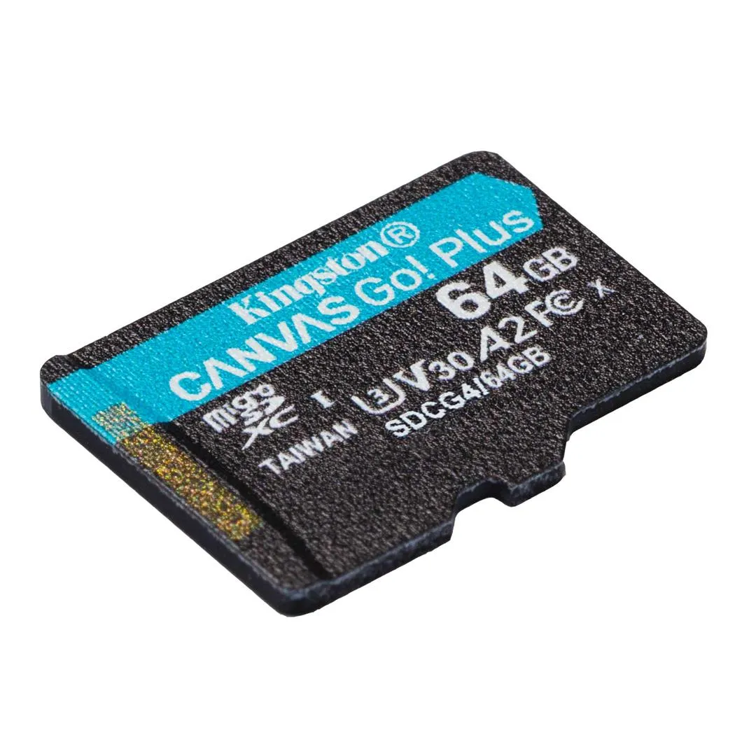 Карта пам`яті MicroSDXC  64GB UHS-I/U3 Class 10 Kingston Canvas Go! Plus R200/W200MB/s (SDCG4/64GBSP) - мініатюра 2