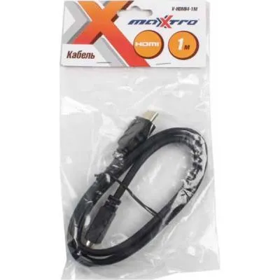 Кабель мультимедійний HDMI to HDMI 1.0m Maxxter (V-HDMI4-1M) - мініатюра 3