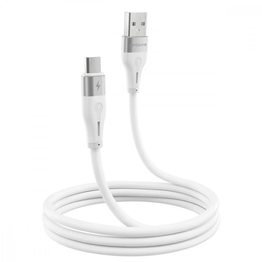 Кабель Proove Soft Silicone USB to Micro USB 2.4A (1m) (white) - мініатюра 3