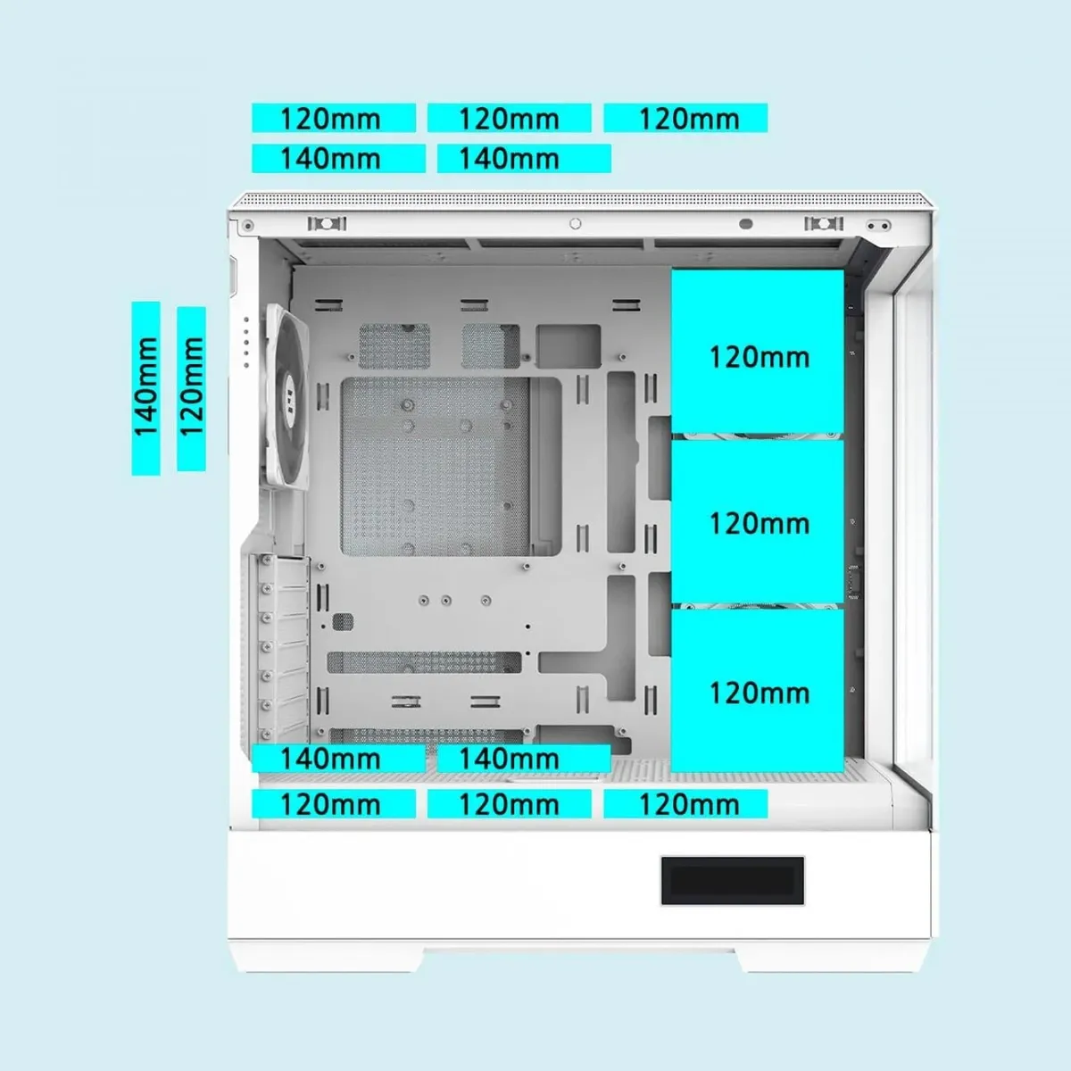 Корпус Zalman P50 DS White без БЖ - мініатюра 16