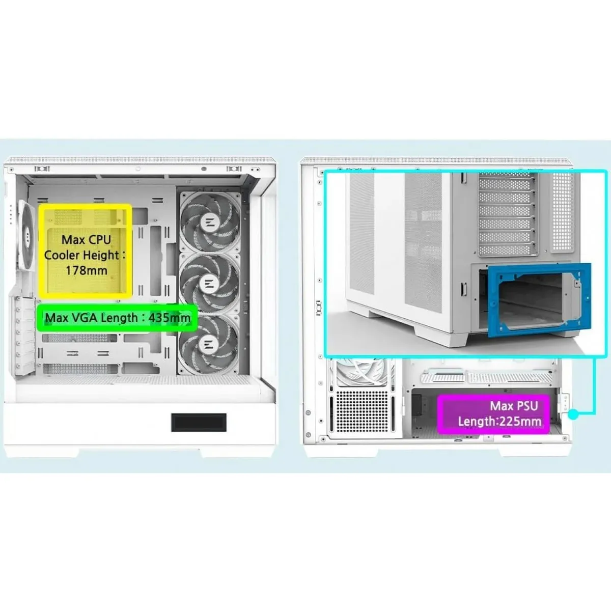 Корпус Zalman P50 DS White без БЖ - мініатюра 17