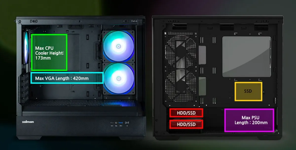 Корпус Zalman P30 Black V2 без БЖ - мініатюра 20