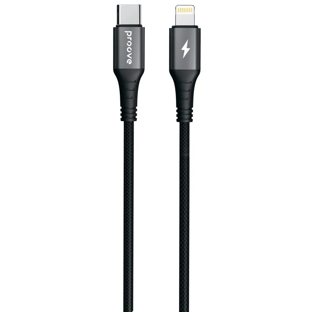 Кабель Proove WireX Type-C to Lightning 27W (1m) (black) - зображення 1